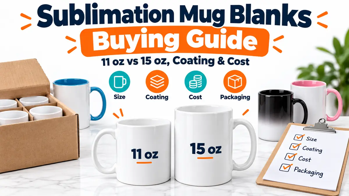 11 oz and 15 oz sublimation mug blanks with packaging and buying criteria