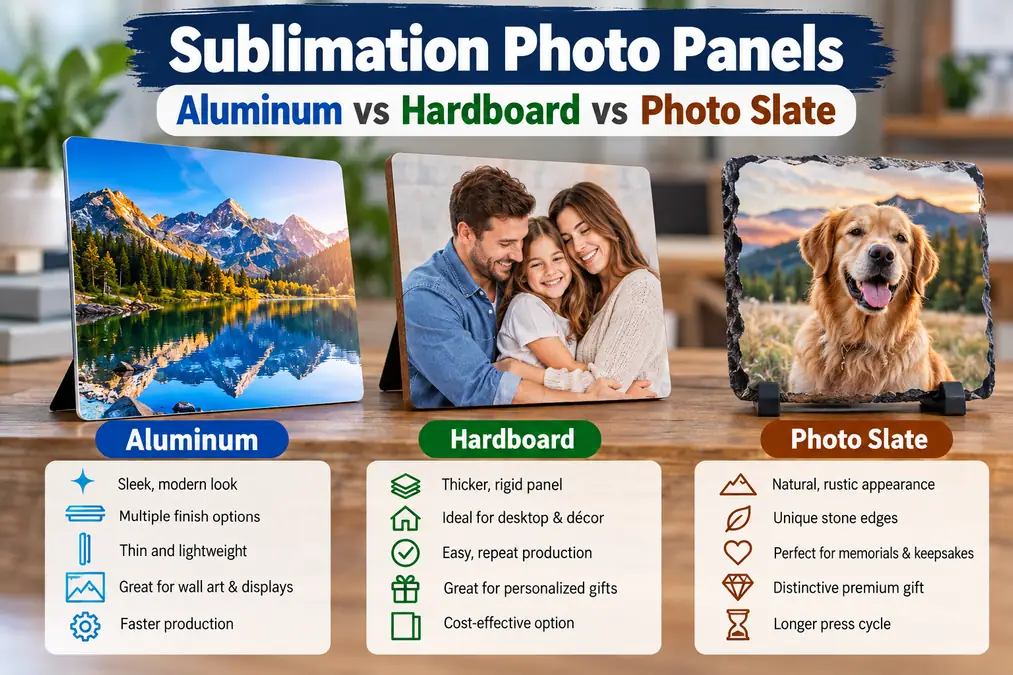Shipping protection and usable cost considerations for sublimation photo panels